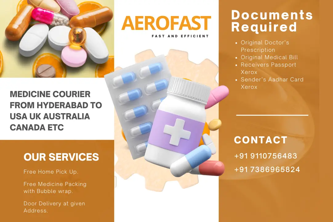 MEDICINE COURIER FROM HYDERABAD