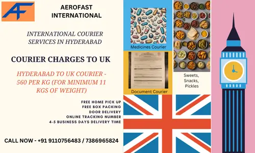 HYDERABAD TO UK COURIER CHARGES