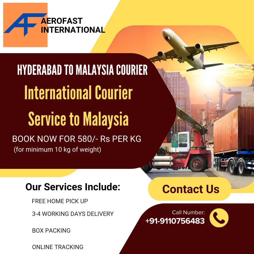 HYDERABAD TO MALAYSIA COURIER CHARGES