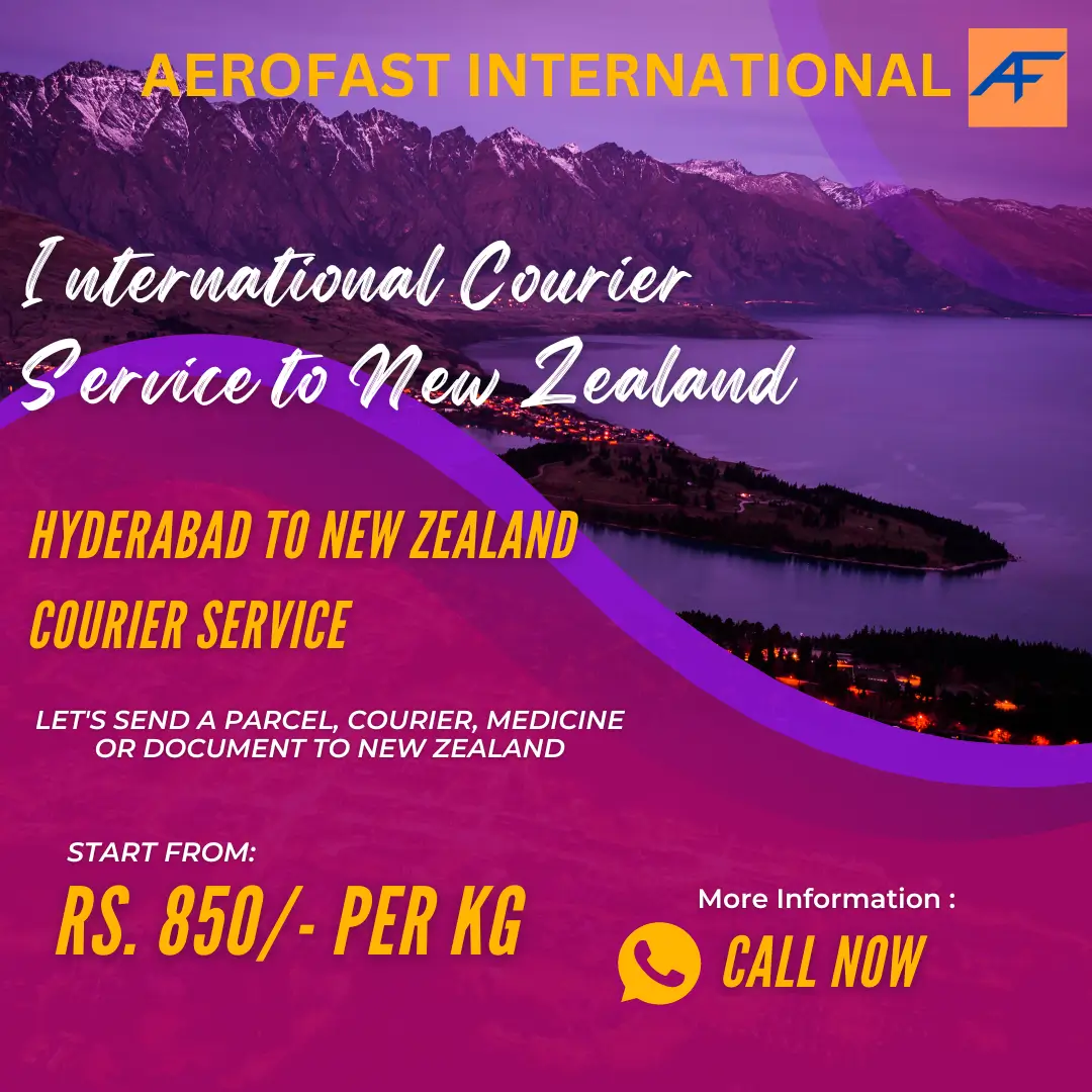 HYDERABAD TO NEW ZEALAND COURIER CHARGES