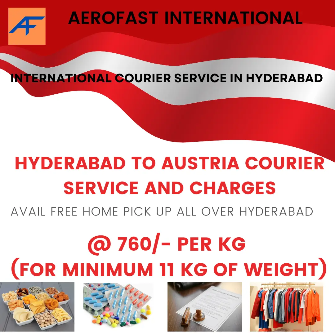 HYDERABAD TO AUSTRIA COURIER CHARGES 